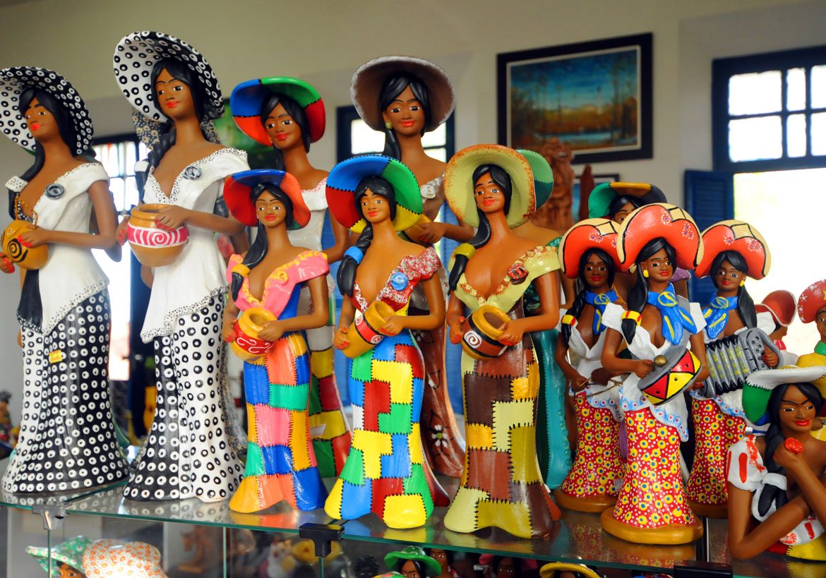 A selection of handcrafts made in Rio Grande do Norte, Brazil.