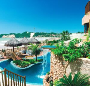 Swimming Pool in a Hotel overlooking Morro do Careca in Natal, Brazil