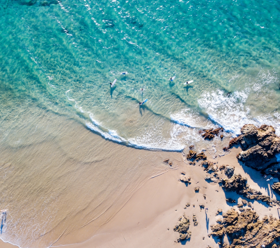 Aerial view of a beach in Tibau do Sul, Rio grande do Norte.